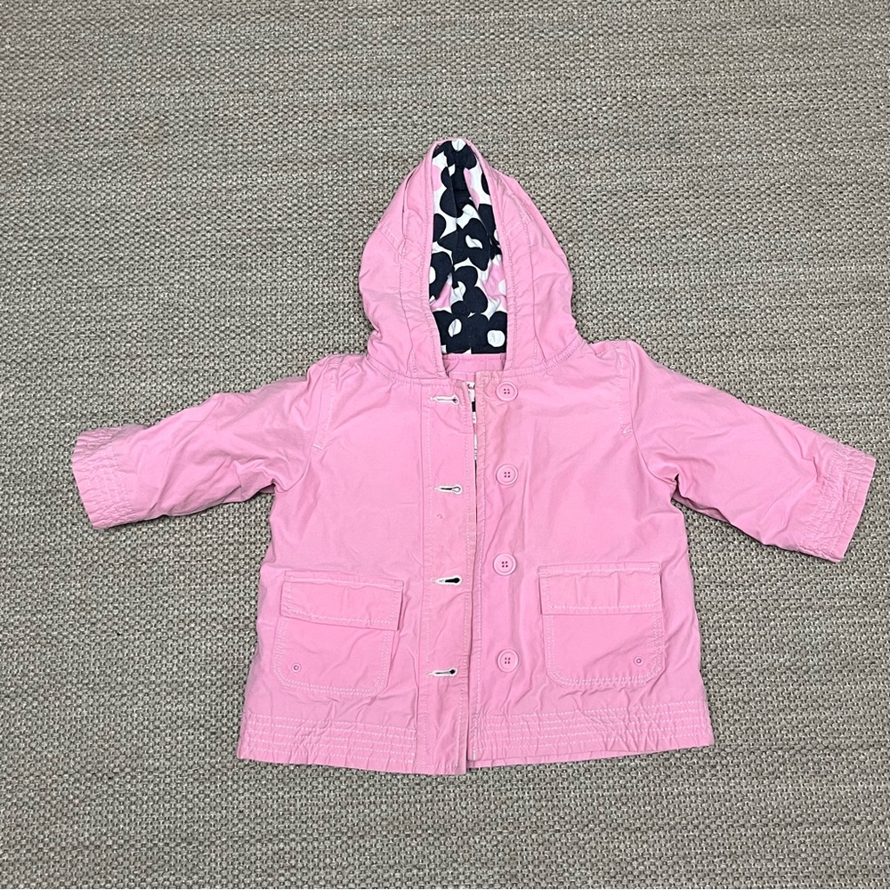Baby Gap Infant Light Weight Jacket in Pink with Floral Lining